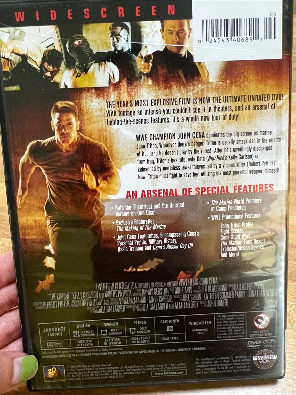 #2884**The Marine (Unrated) DVD - - Black/Red Cover